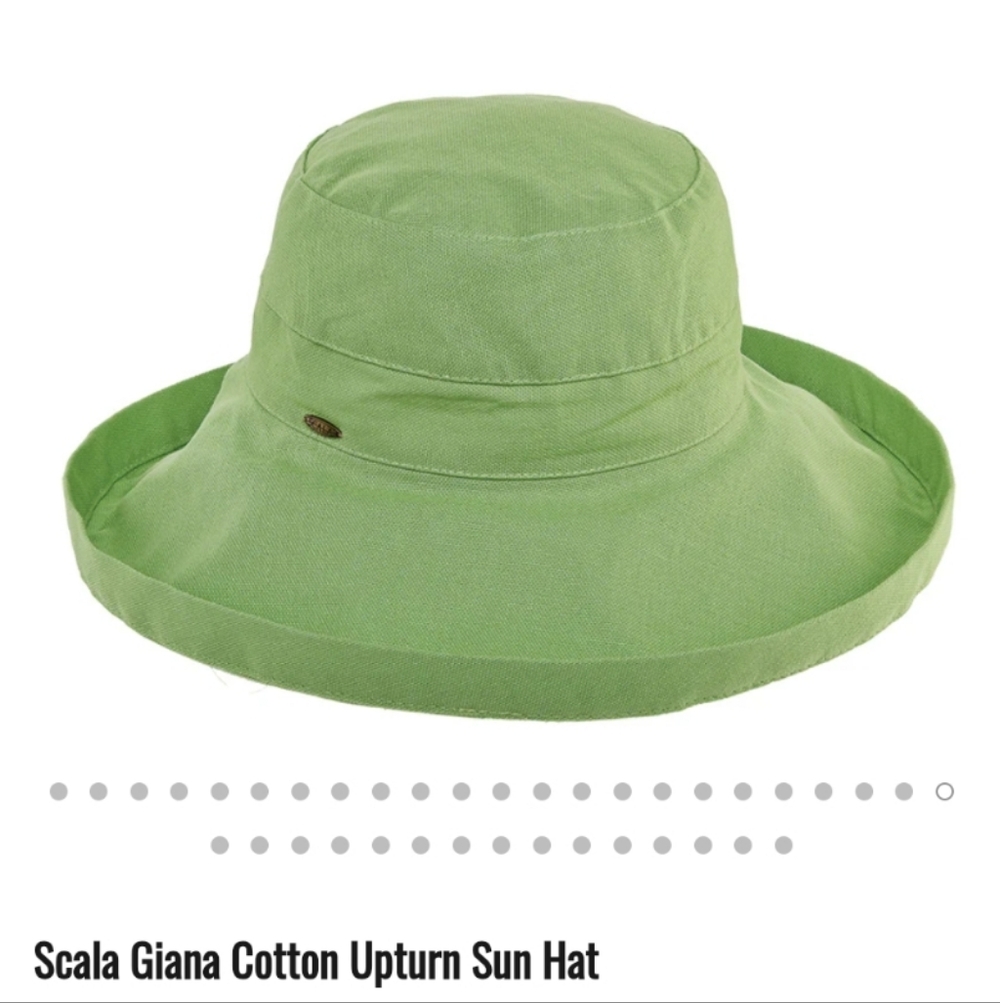 Scala Light Green neon Cotton Upturn Sun Hat